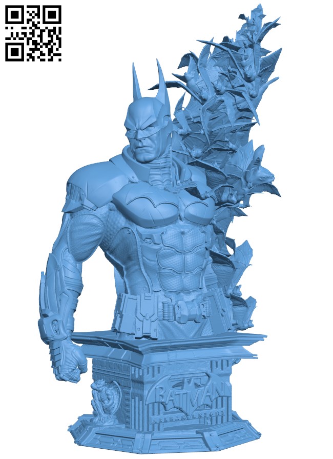 Batman Arkham Knight Bust H011481 file stl free download 3D Model for CNC and 3d printer