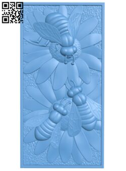 Bee painting T0003701 download free stl files 3d model for CNC wood carving