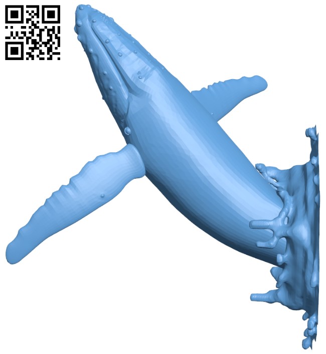 Breaching Humpback H011406 file stl free download 3D Model for CNC and 3d printer