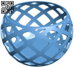 Candle or flower pot meshed bowl H011284 file stl free download 3D Model for CNC and 3d printer