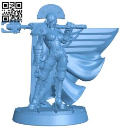 Captain Irdia Of The Faith Police H011482 file stl free download 3D Model for CNC and 3d printer