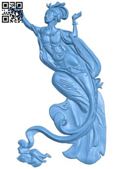 Chinese girl painting T0003622 download free stl files 3d model for CNC wood carving