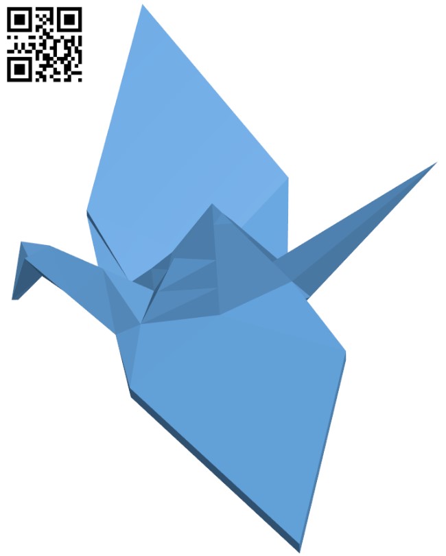 Crane - Origami H011411 file stl free download 3D Model for CNC and 3d printer