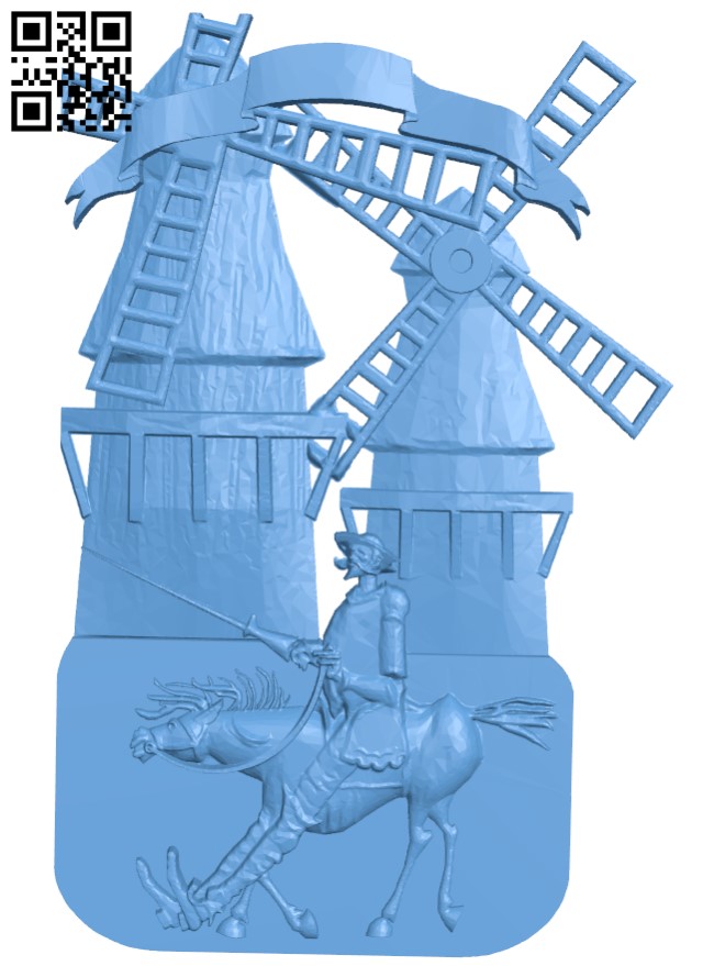 Don Quixote T0003642 download free stl files 3d model for CNC wood carving