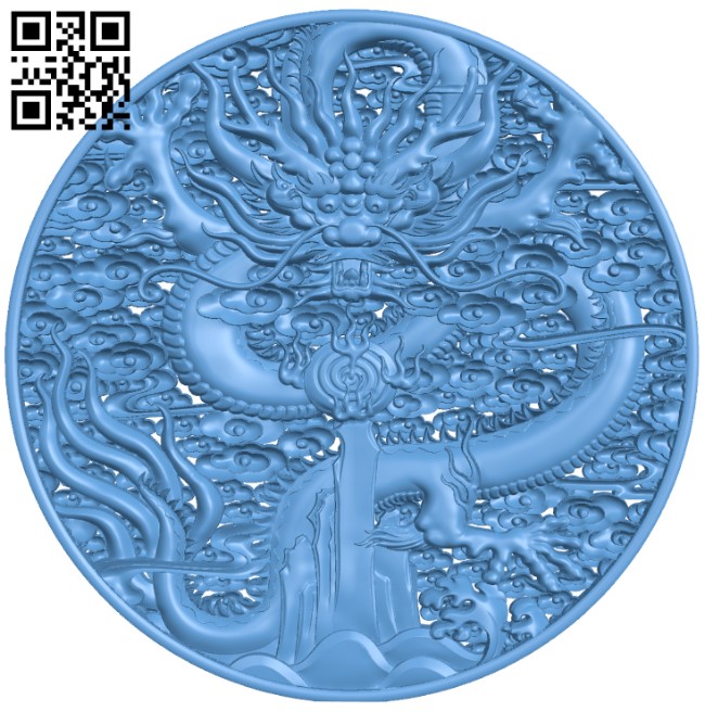 Dragon pattern T0003801 download free stl files 3d model for CNC wood carving