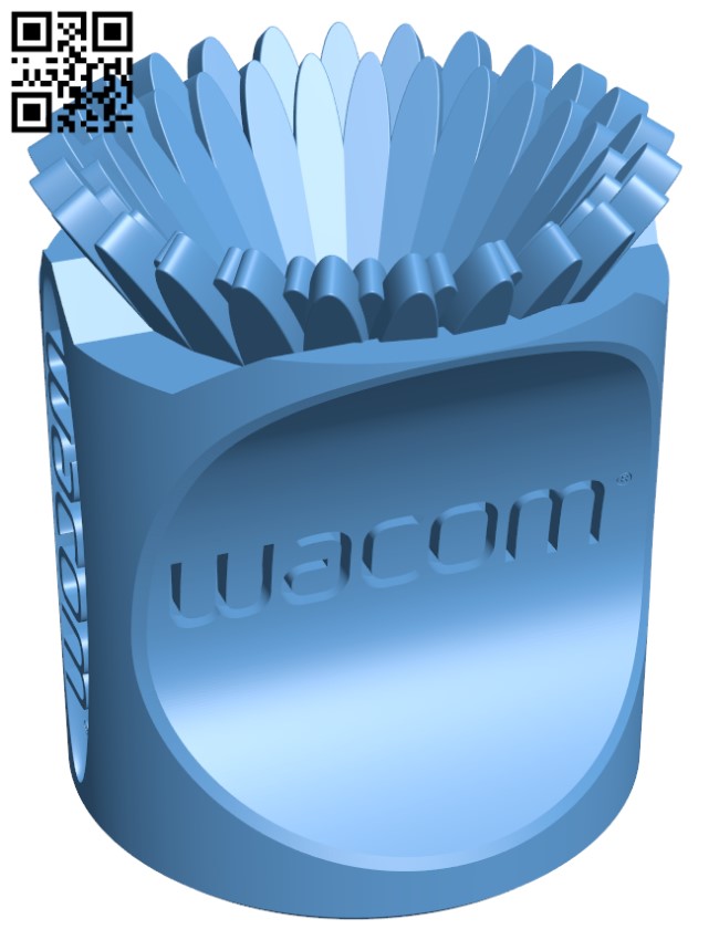 Electro flower wacom pen holder H011288 file stl free download 3D Model for CNC and 3d printer