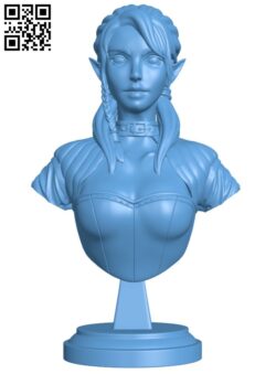 Elf bust H011486 file stl free download 3D Model for CNC and 3d printer