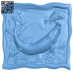 Fish painting T0003741 download free stl files 3d model for CNC wood carving