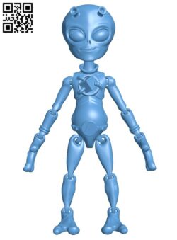 Flexi Anycubic alien H011290 file stl free download 3D Model for CNC and 3d printer