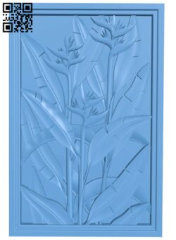 Flower painting T0003682 download free stl files 3d model for CNC wood carving