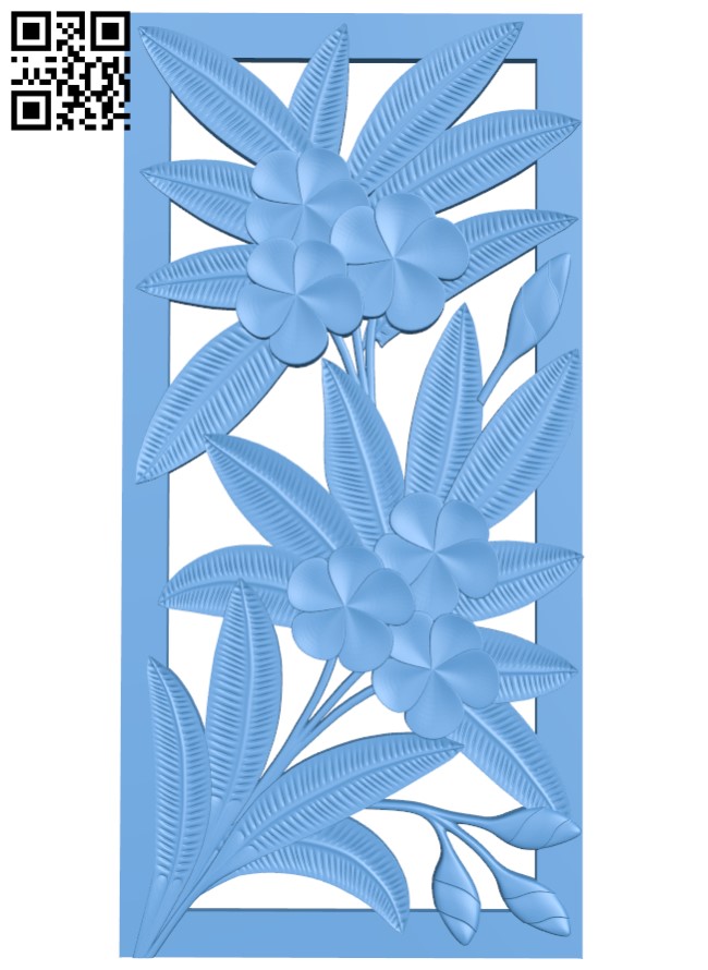 Flower painting T0003742 download free stl files 3d model for CNC wood carving