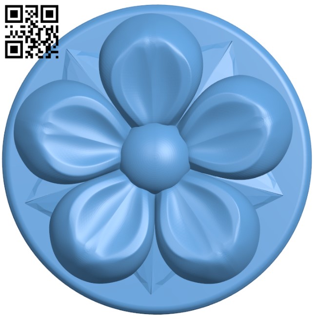 Flower pattern T0003824 download free stl files 3d model for CNC wood carving