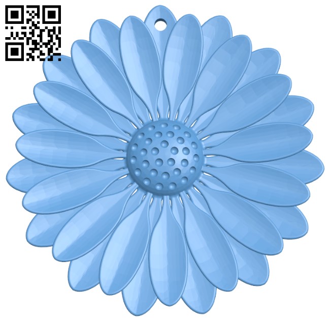 Flower pendant H011418 file stl free download 3D Model for CNC and 3d printer