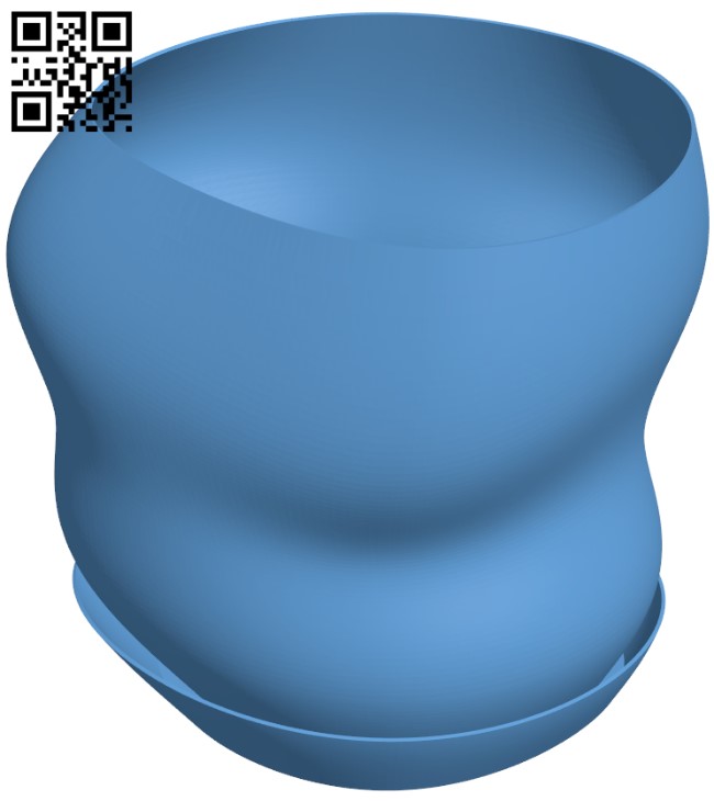 Flower pot with saucer H011298 file stl free download 3D Model for CNC and 3d printer