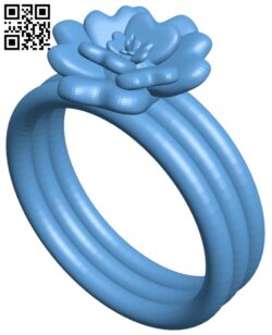 Flower ring H011299 file stl free download 3D Model for CNC and 3d printer