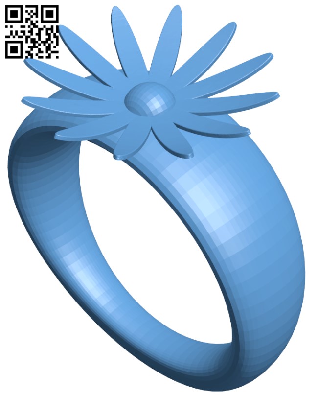 Flower ring H011300 file stl free download 3D Model for CNC and 3d printer