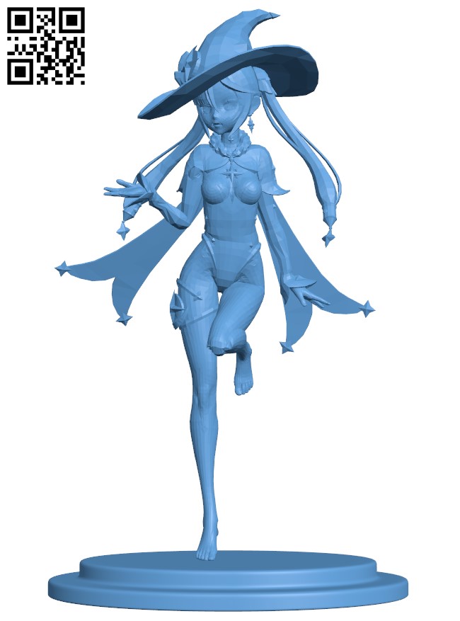 Genshin Impact - Mona Megistus Figurine H011468 file stl free download 3D Model for CNC and 3d printer