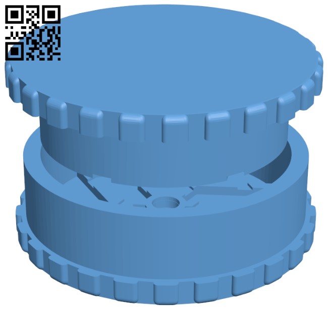 Herb grinder H011424 file stl free download 3D Model for CNC and 3d printer