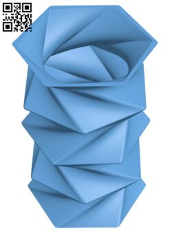 Hexagon vase H011247 file stl free download 3D Model for CNC and 3d printer