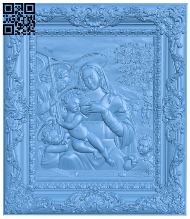 Icon of Virgin Mary T0003664 download free stl files 3d model for CNC wood carving