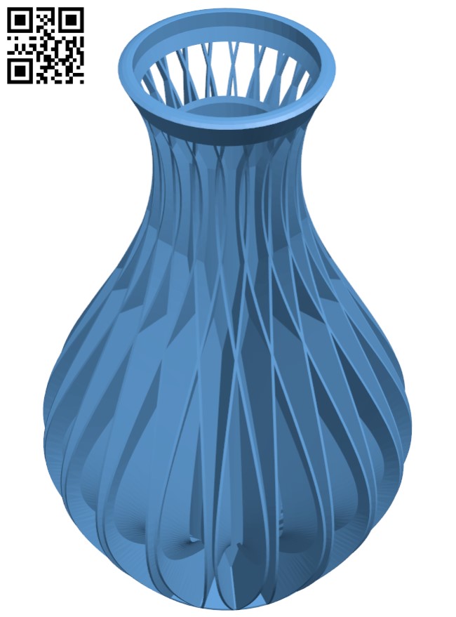Inter cross spiral flower vase H011249 file stl free download 3D Model for CNC and 3d printer