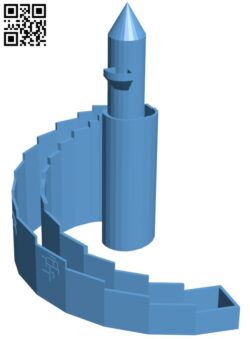 Logarithmic Spiral Castle H011452 file stl free download 3D Model for CNC and 3d printer