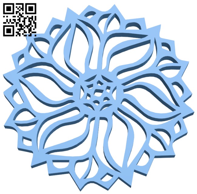 Mandala earrings H011390 file stl free download 3D Model for CNC and 3d printer