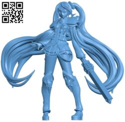 Miss Miku Hatsune H011510 file stl free download 3D Model for CNC and 3d printer