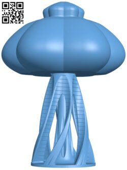 Mushroom cap jellyfish inspired mood lamp H011394 file stl free download 3D Model for CNC and 3d printer