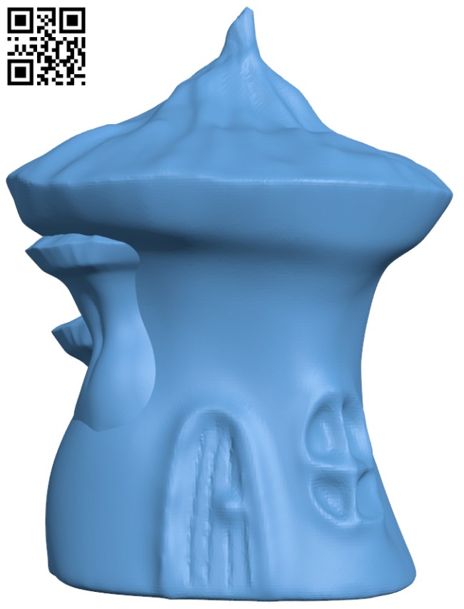Mushroom house H011437 file stl free download 3D Model for CNC and 3d printer
