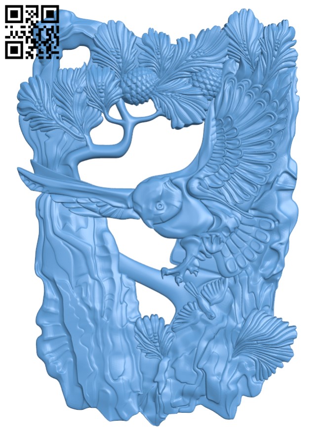 Owl painting T0003747 download free stl files 3d model for CNC wood carving