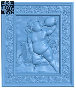 Painting of Bacchus T0003749 download free stl files 3d model for CNC wood carving