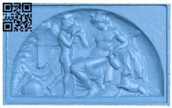 Painting of Cupid and Bacchus T0003627 download free stl files 3d model for CNC wood carving