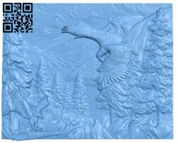 Painting of eagles T0003852 download free stl files 3d model for CNC wood carving
