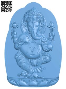 Painting of the elephant god Ganesha T0003786 download free stl files 3d model for CNC wood carving