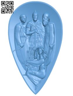 Painting of the founders of Kyiv T0003729 download free stl files 3d model for CNC wood carving