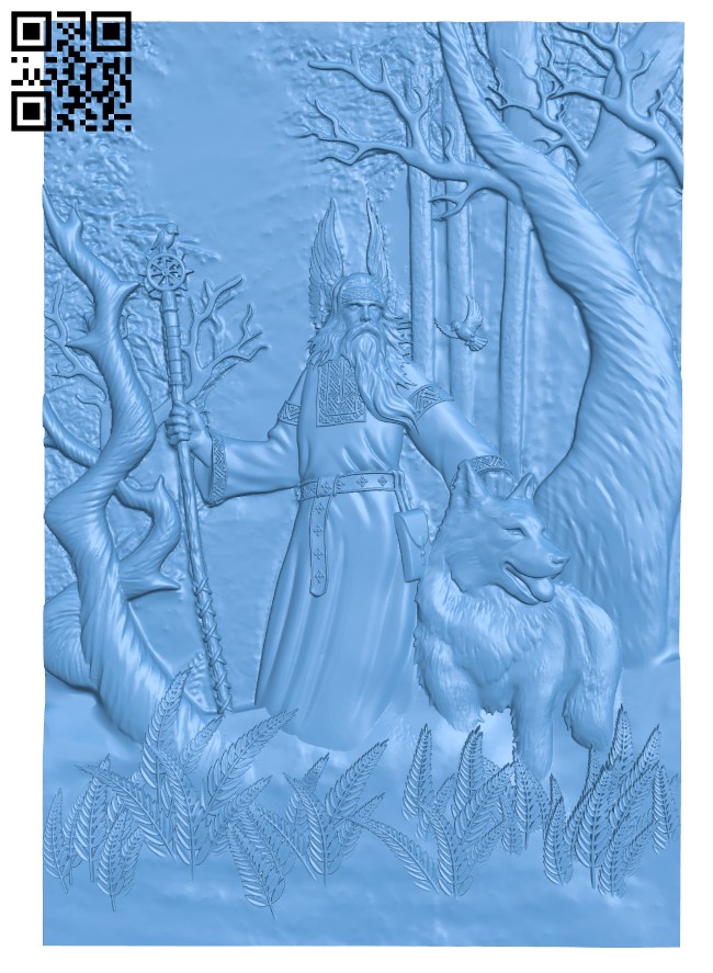 Painting of the god Belbog T0003787 download free stl files 3d model for CNC wood carving