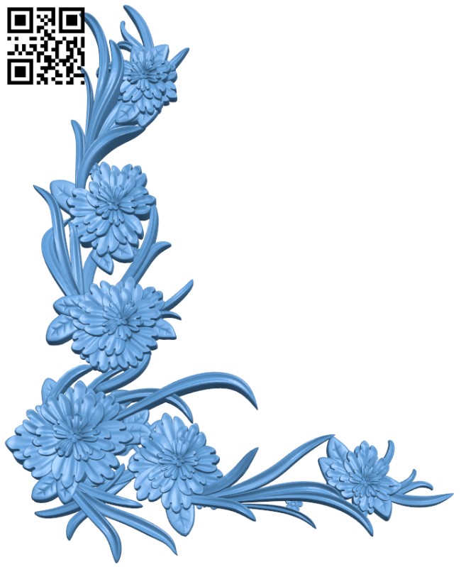 Pattern in the corner T0003739 download free stl files 3d model for CNC wood carving