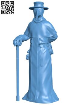 Plague Doctor Cleric H011499 file stl free download 3D Model for CNC and 3d printer