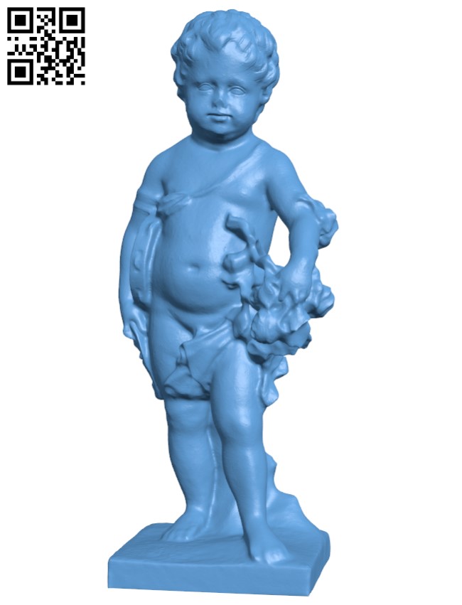 Putto with drum H011275 file stl free download 3D Model for CNC and 3d printer