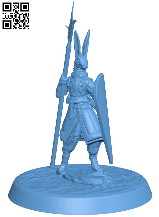 Rabbit militiaman H011547 file stl free download 3D Model for CNC and 3d printer