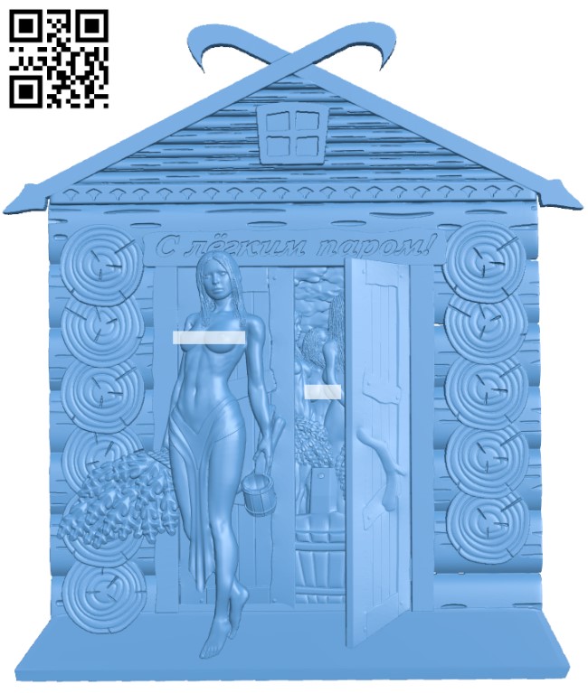 Sauna picture T0003720 download free stl files 3d model for CNC wood carving