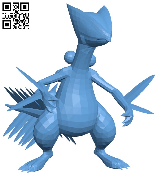 Sceptile Figurine - Pokemon H011337 file stl free download 3D Model for CNC and 3d printer