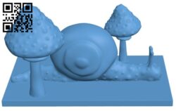 Snail in a forest of mushrooms H011373 file stl free download 3D Model for CNC and 3d printer