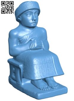 Statue of Gudea H011558 file stl free download 3D Model for CNC and 3d printer