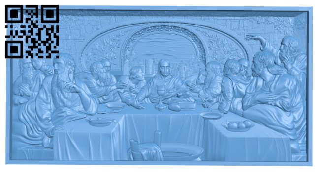 The Last Supper T0003599 download free stl files 3d model for CNC wood carving