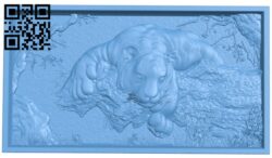 Tiger painting T0003780 download free stl files 3d model for CNC wood carving