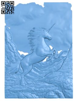 Unicorn painting T0003560 download free stl files 3d model for CNC wood carving