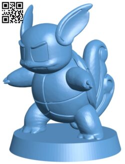 Wartortle – Pokemon H011523 file stl free download 3D Model for CNC and 3d printer