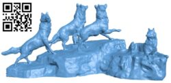 Wolves H011532 file stl free download 3D Model for CNC and 3d printer